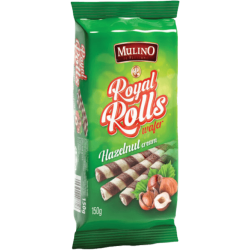 Wafer rolls plněné trubičky s ořechovou náplní