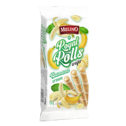 Wafer rolls plněné trubičky s banánovou náplní