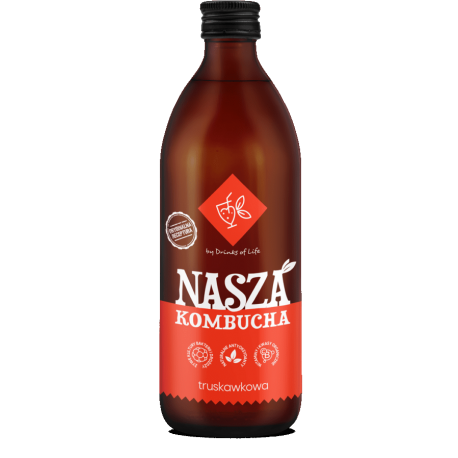 Nasza kombucha - jahodová