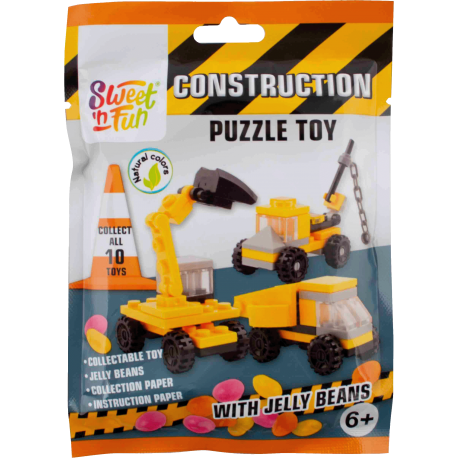 Construction puzzle toy - hračka + bonbony 5g