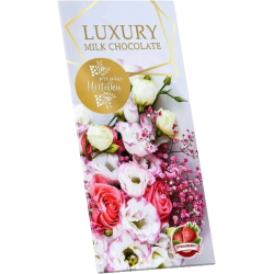 Luxury bíločervené květy  - s jahodovým posypem (pro paní učitelku)