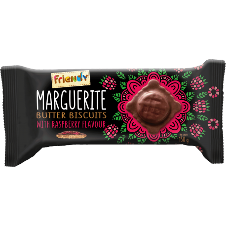 Friendy - Marguerite  sušenky s malinovou náplní