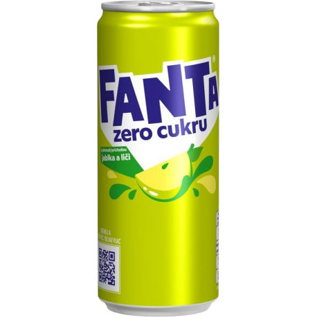 Fanta jablko a liči bez cukru  (plech)