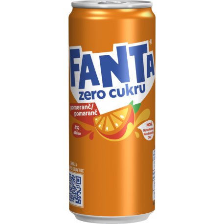 Fanta orange bez cukru  (plech)