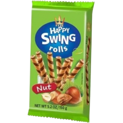 Happy Swing rolls plněné trubičky s ořechovou náplní