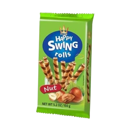 Happy Swing rolls plněné trubičky s ořechovou náplní