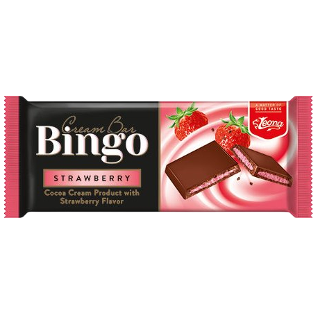 Bingo - kakaová pochoutka s jahodovou náplní