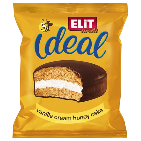 Elit Ideal - medový dortík s příchutí vanilky a kakaovou polevou