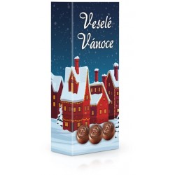 Veselé vánoce - čokoládové plněné pralinky