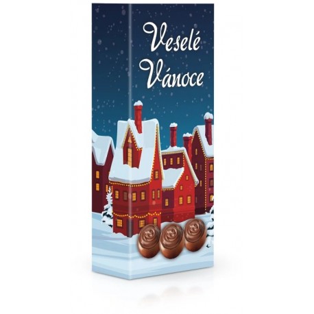 Veselé vánoce - čokoládové plněné pralinky