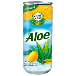 Pure plus nápoj z aloe Aloe plech 240 ml Mango