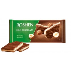 Roshen mléčná čokoláda s náplní lískooříškovo-nugátovou příchutí